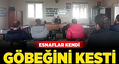 Esnaflar kendi göbeğini kesti