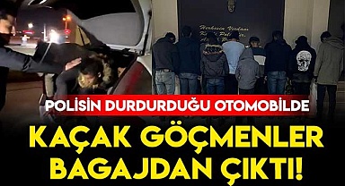Kaçak göçmenler bagajdan çıktı