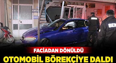 Otomobil börekçiye daldı