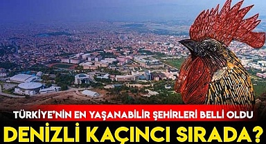 Türkiye’nin en yaşanabilir şehirleri belli oldu