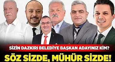 Sizin Dazkırı Belediye Başkan Adayınız kim?