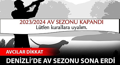 Denizli’de av sezonu sona erdi