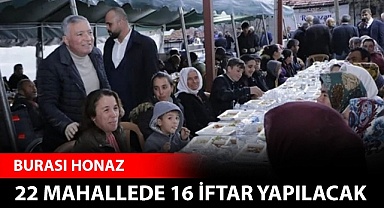 Honaz'da 22 mahallede 16 iftar yapılacak