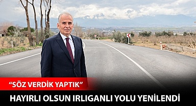 Irlıganlı yolu yenilendi