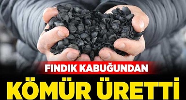 Fındık kabuğundan kömür üretti