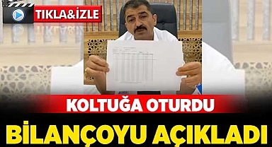 Koltuğa oturdu, bilançoyu açıkladı