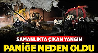 Samanlıkta çıkan yangın paniğe neden oldu