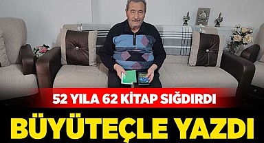52 yıla 62 kitap sığdırdı