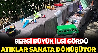 Atıklar sanat eserine dönüştü