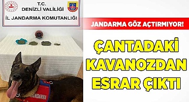 Çantadaki kavanozdan esrar çıktı