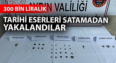 Denizli’den Aydın’a gelip tarihi eserleri satmak istediler