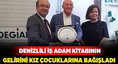 Denizlili iş adamı kitabının gelirini kız çocuklarına bağışladı