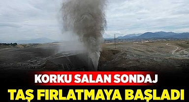 Korku salan sondaj taş fırlatmaya başladı