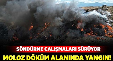 Moloz döküm alanında yangın!