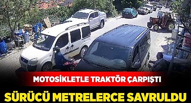 Sürücü metrelerce savruldu