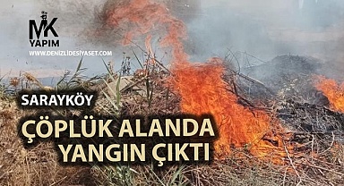 Çöplük alanda yangın çıktı