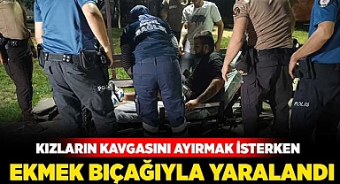 Ekmek bıçağıyla yaralandı