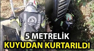5 metrelik kuyudan çıkarıldı
