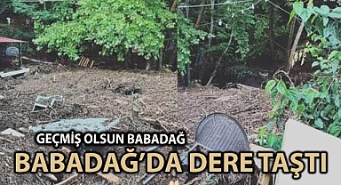 Babadağ’da Yardan Çayı taştı