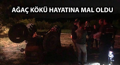 Devrilen traktörün sürücüsü hayatını kaybetti