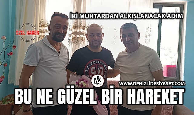 İki mahallenin muhtarı, darp edilen şoförü ziyaret etti