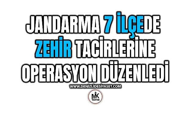 Jandarma zehir tacirlerine operasyon düzenledi