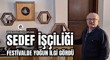 Buldanlı ustanın eserleri festivalde ilgi gördü