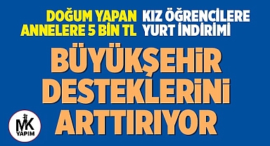Büyükşehir desteklerini arttırıyor