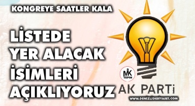 Listede yer alacak isimleri açıklıyoruz