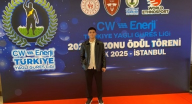 Pamukkaleli güreşçiye onur ödülü