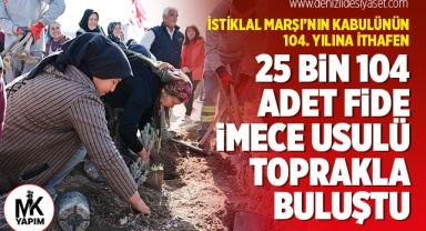 25 bin 104 adet fide imece usulü toprakla buluştu