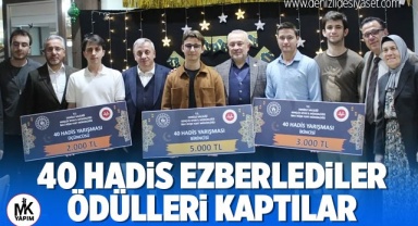 40 hadis ezberlediler, ödülleri kaptılar