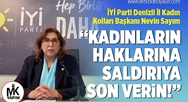 Başkan Sayım: Kadınların haklarına saldırıya son verin!