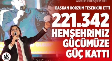 Horzum:  221.342 hemşehrimiz gücümüze güç kattı