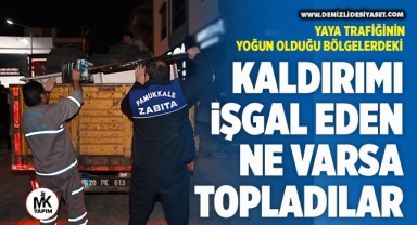 Pamukkale’de kaldırım işgali operasyonu