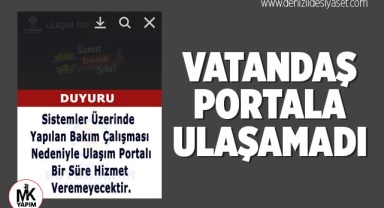 Vatandaş portala ulaşamadı
