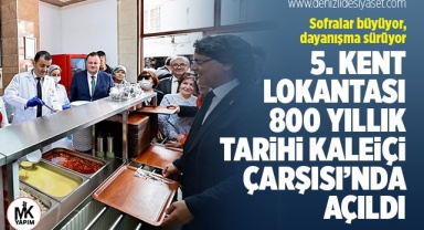 5. Kent lokantası 800 yıllık tarihi Kaleiçi Çarşısı’nda açıldı