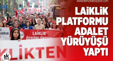 Laiklik platformu adalet yürüyüşü yaptı