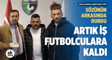 Peşin peşin çeki takdim etti