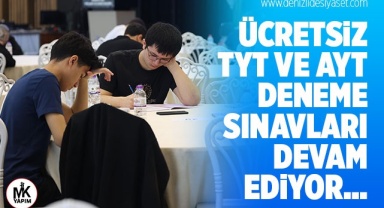 Ücretsiz TYT ve AYT deneme sınavları devam ediyor…
