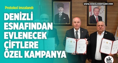 Denizli Esnafından Evlenecek Çiftlere Özel Kampanya