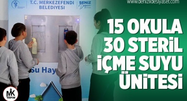 5 okula daha steril içme suyu ünitesi yerleştirildi