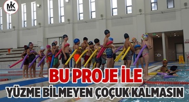 Denizli'de yüzlerce çocuk yüzme eğitiminde buluşuyor