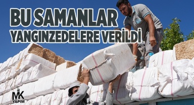 Buldan’da yangınzedelere yem ve saman desteği sağlandı