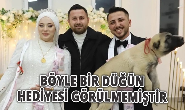 Damadın arkadaşının hediyesi herkesi şaşırttı