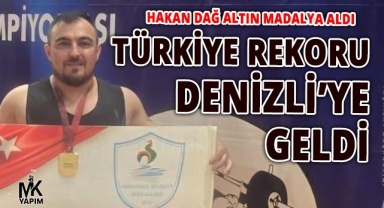 Hakan Dağ, Türkiye rekoru kırarak altın madalya kazandı