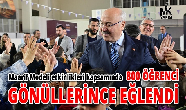 32 okuldan 800 öğrenci gönüllerince eğlendi