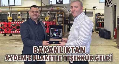 Bakanlık, AYDEM’e teşekkür etti