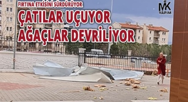 Şiddetli fırtına şehri etkisi aldı aldı