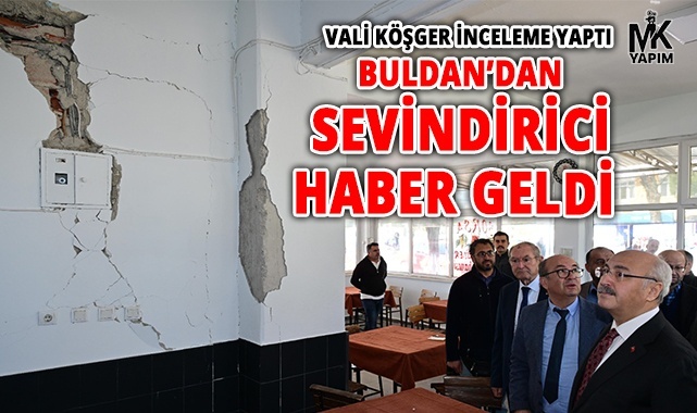 Vali Köşger'den sevindirici haber geldi